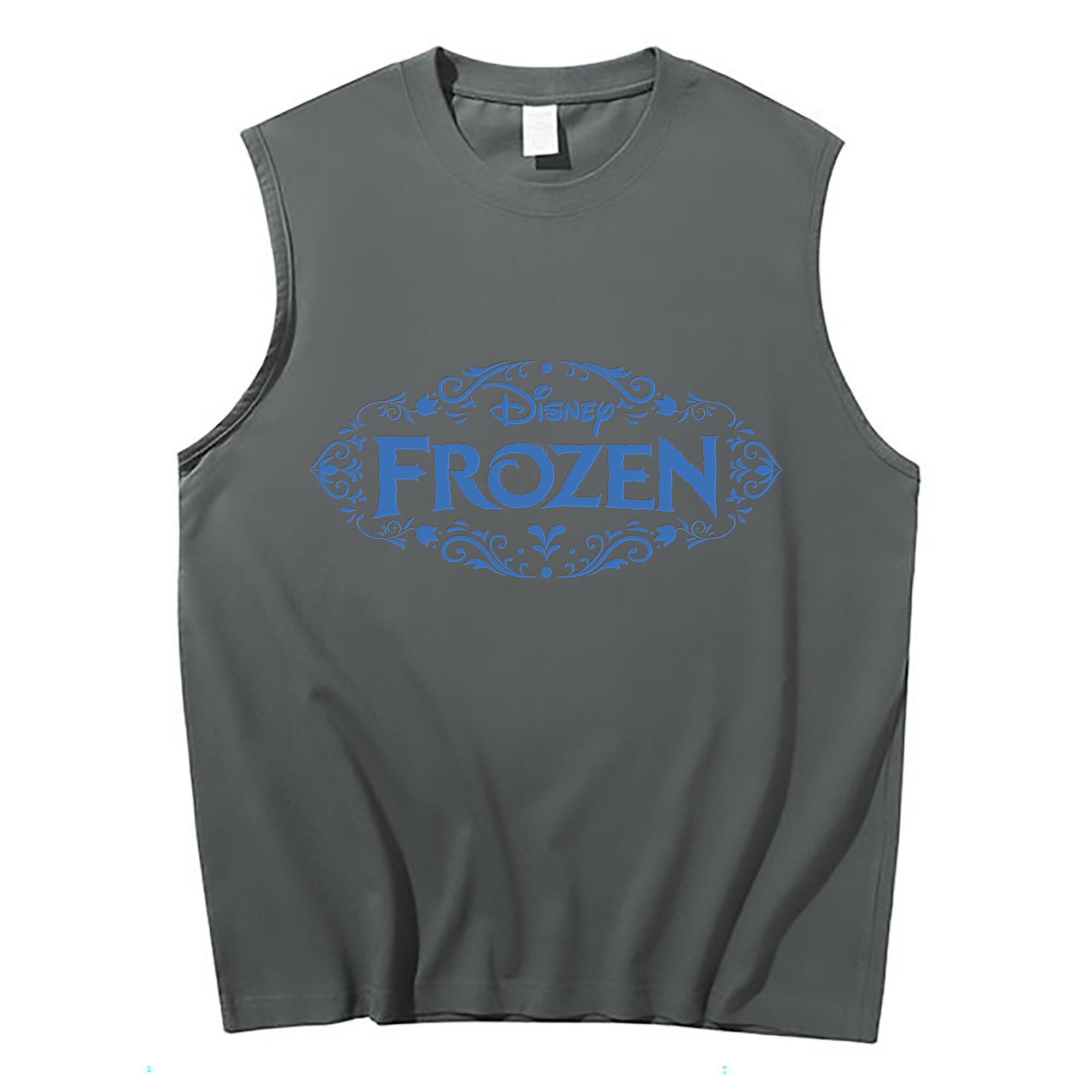 （画像用） アナと雪の女王 アンナ エルサ Frozen Anna Elsa コットン100％タンクトップ（フロントプリント）